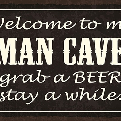 Schild Spruch Welcome to my man cave Willkommen in meiner Männer Höhle Bier JW