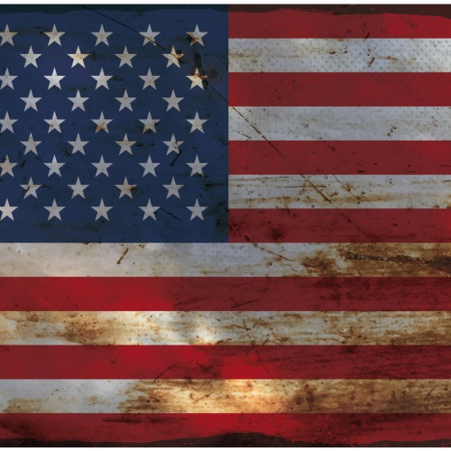 Schild Spruch Nationalflagge Vereinigte Staaten von Amerika JW