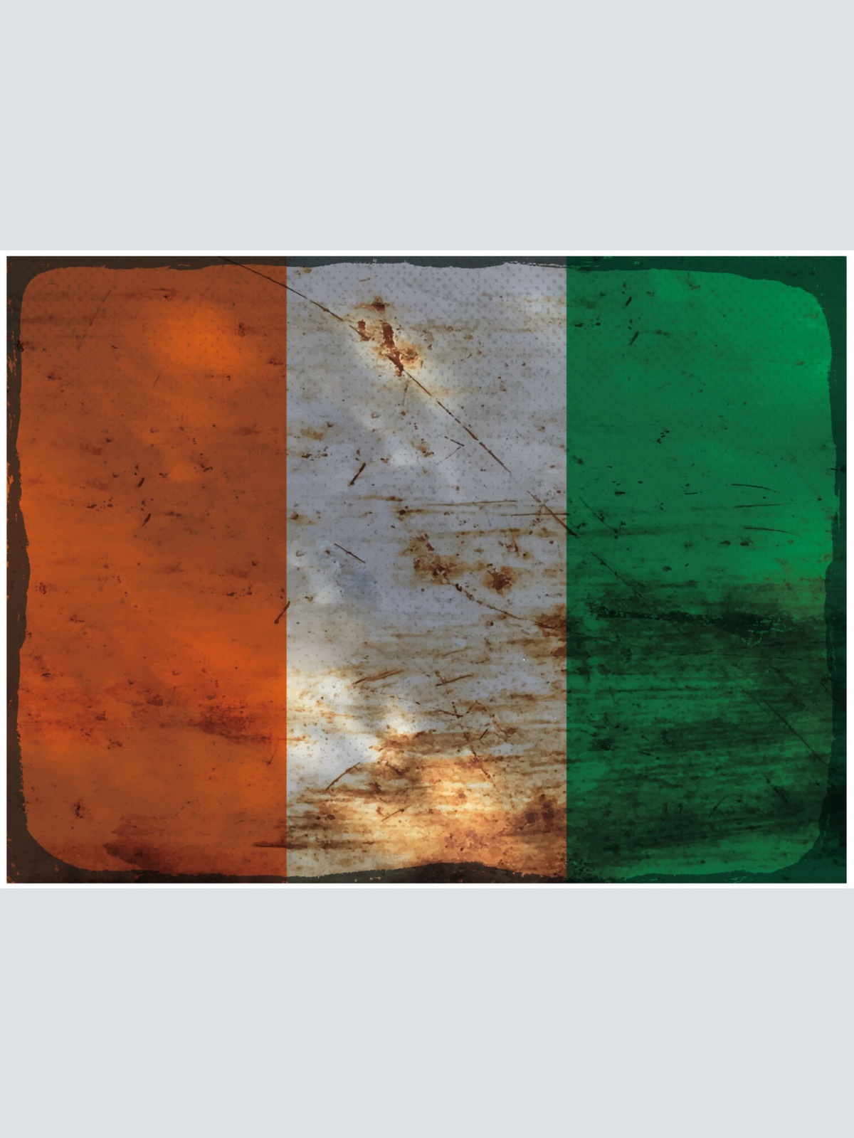 Schild Spruch Nationalflagge Elfenbeinküste JW