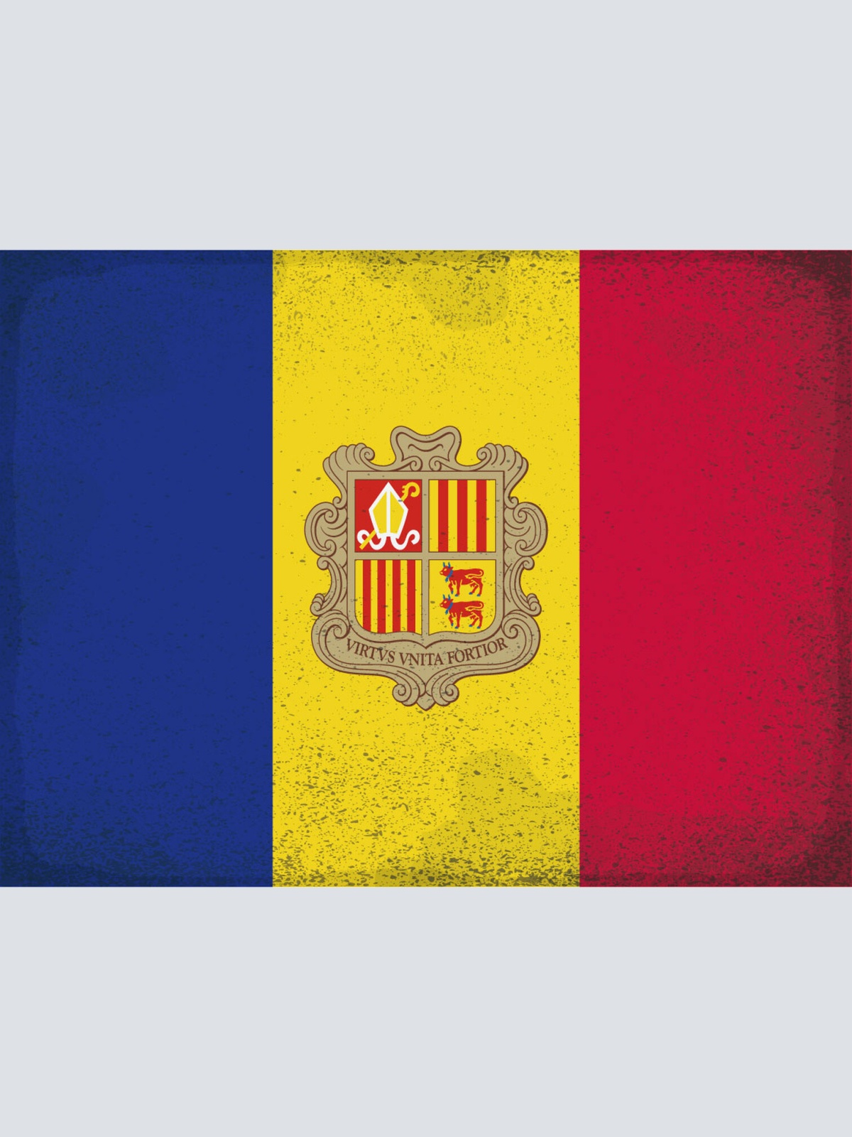 Schild Spruch Nationalflagge Andorra JW