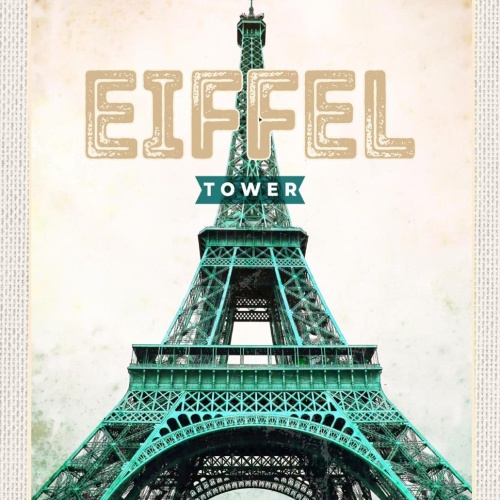 Schild Spruch Eiffel Tower Eiffelturm Paris Frankreich JW