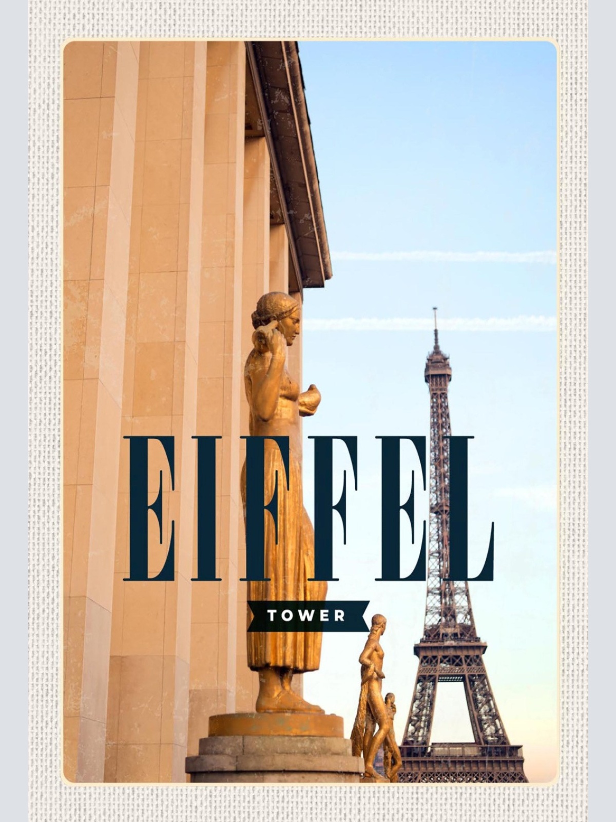 Schild Spruch Eiffel Tower Eiffelturm Paris Frankreich JW