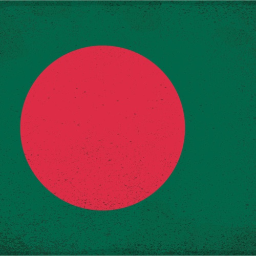 Schild Spruch Nationalflagge Bangladesch JW
