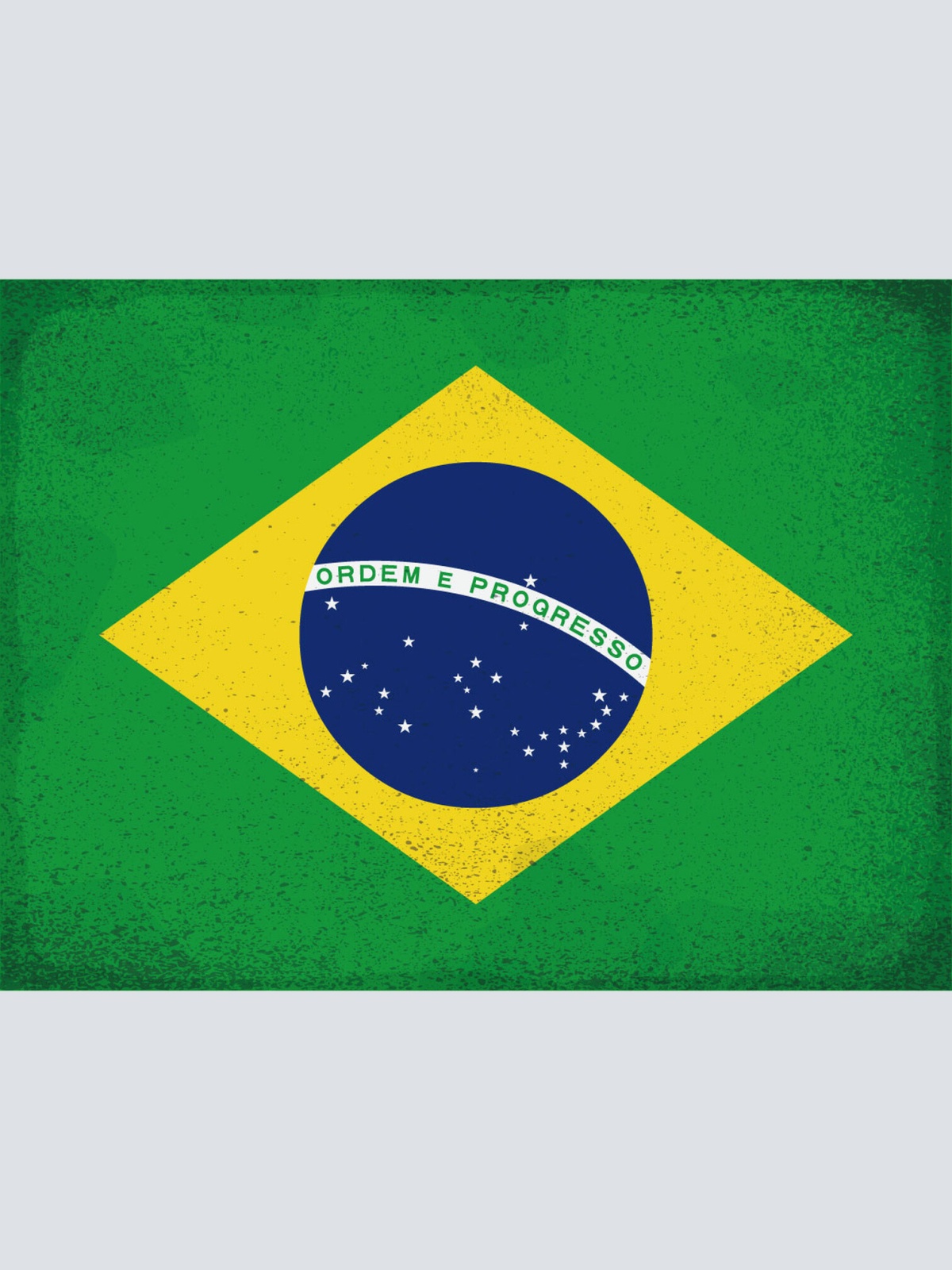 Schild Spruch Nationalflagge Brasilien JW