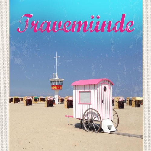 Schild Spruch Travemünde Deutschland Strand Strandkörbe JW