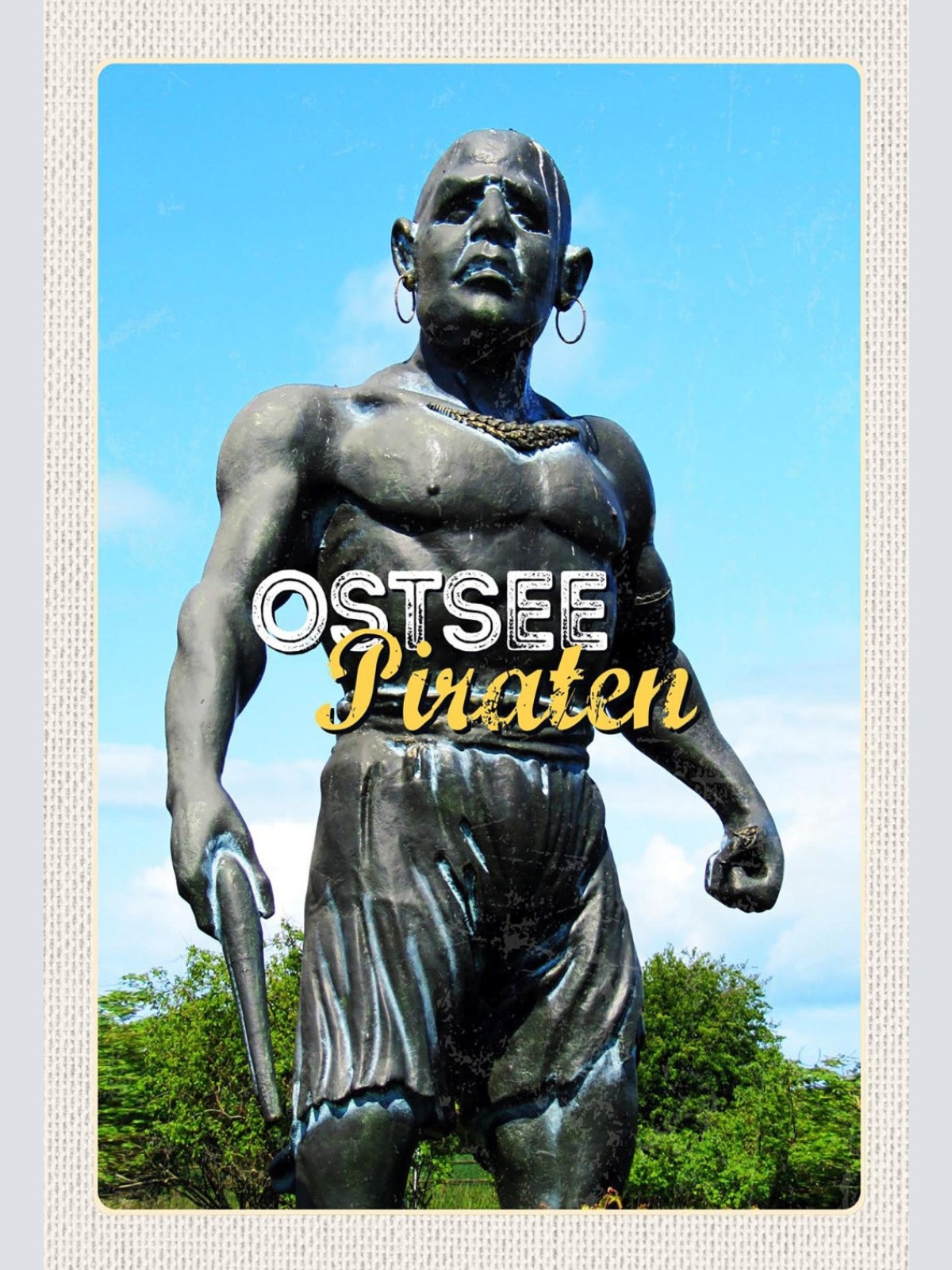 Schild Spruch Ostsee Piraten Denkmal JW