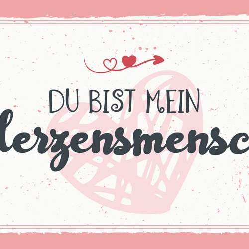 Schild Spruch Du bist mein Herzensmensch JW