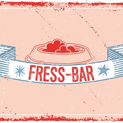 Schild Spruch Fress-Bar Fressnapf Haustier JW