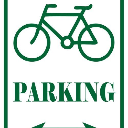 Schild Spruch Parking Fahrrad Parkplatz JW