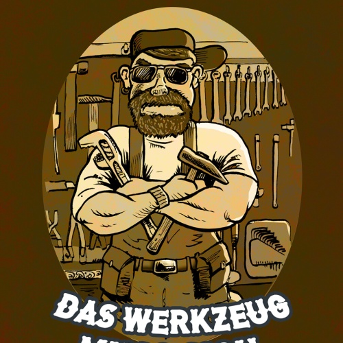 Schild Spruch Ich mache keine Pause Werkzeug muss sich ausruhen Arbeit Comic JW