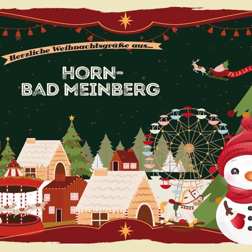 Schild Spruch Herzliche Weihnachtsgrüße aus Horn Bad Meinberg Comic JW