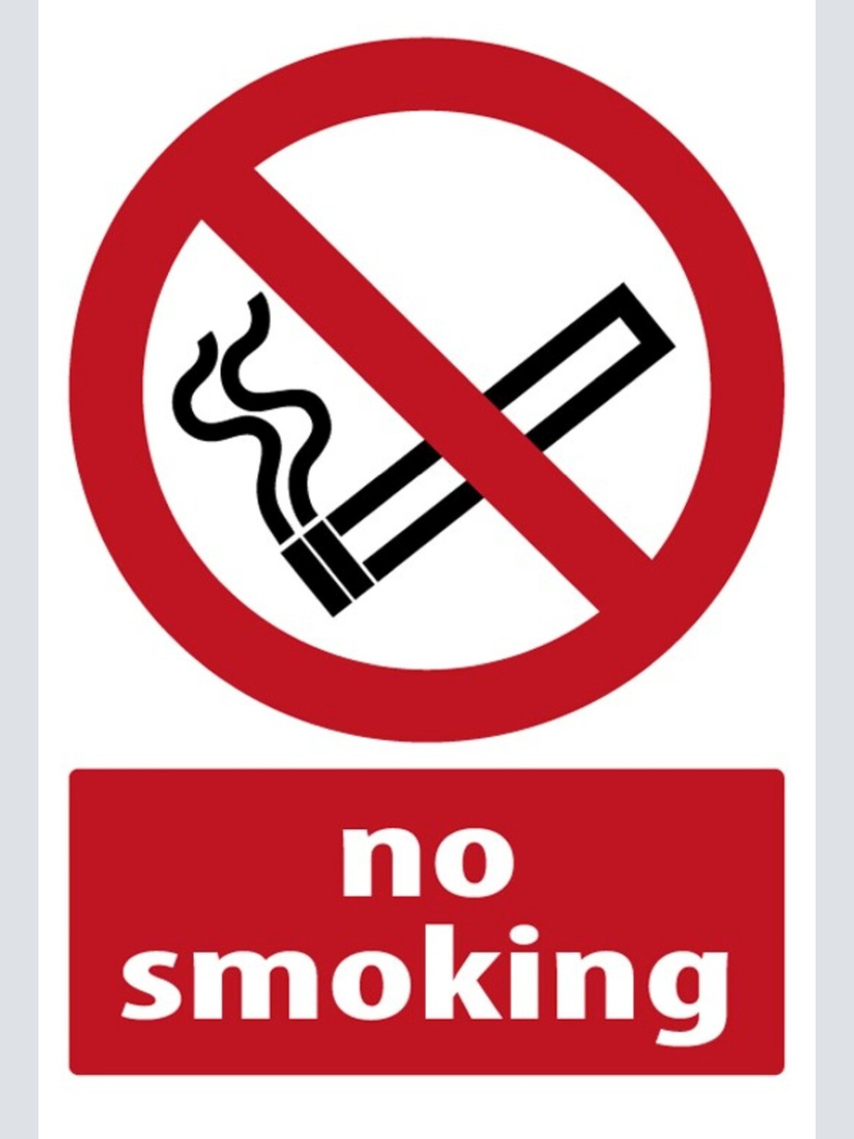 Schild Spruch No smoking Rauchverbot Warnung JW