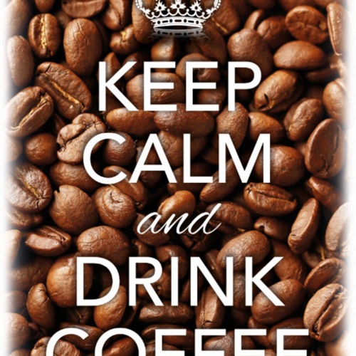 Schild Spruch Keep Calm and drink coffee Ruhig bleiben Kaffee trinken JW