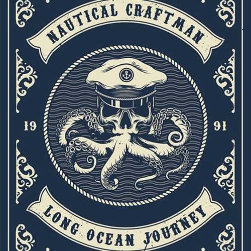 Schild Spruch Ocean Spirit Meeresgeist Nautical Craftsman Schifffahrt JW