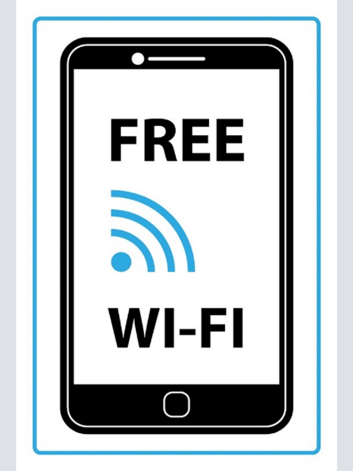 Schild Spruch Free Wi-Fi Gratis WLan Handy Internet JW