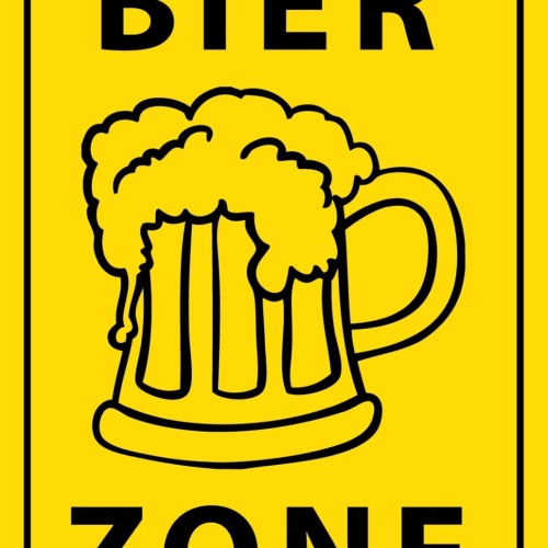 Schild Spruch Bier Zone Party Alkohol JW