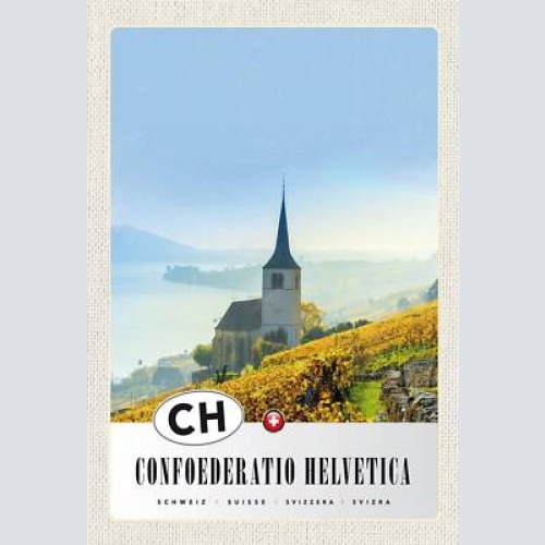 Schild spruch confoederatio helvetica switzerland schweiz see kirche jw