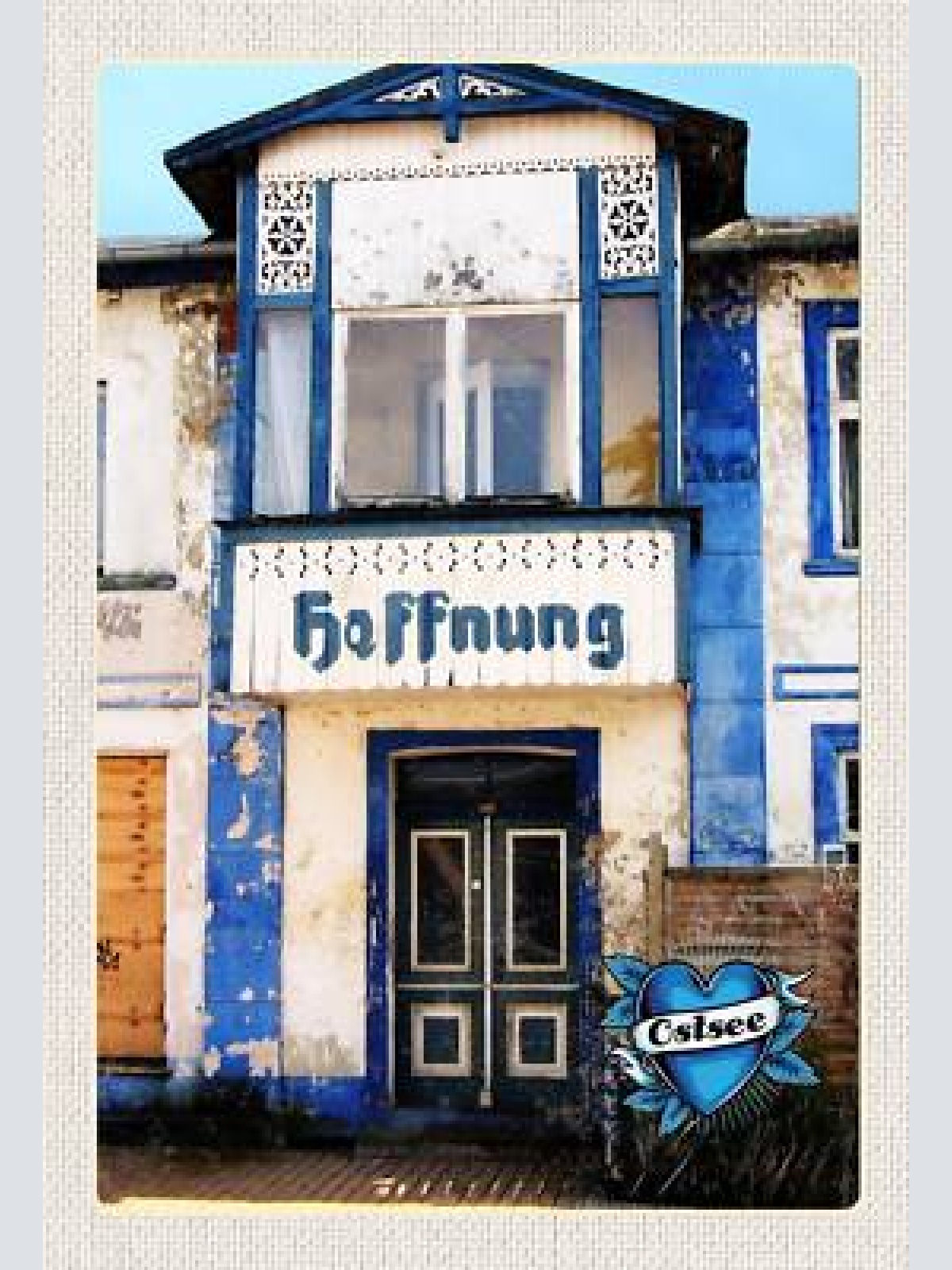 Schild spruch herz liebe ostsee deutschland haus hoffnung  jw