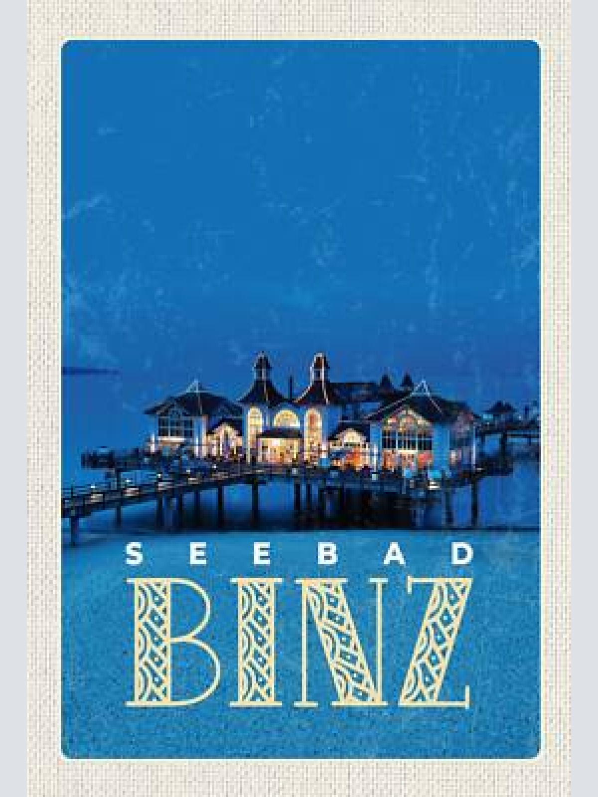 Schild spruch seebad binz meer strandhaus steg jw