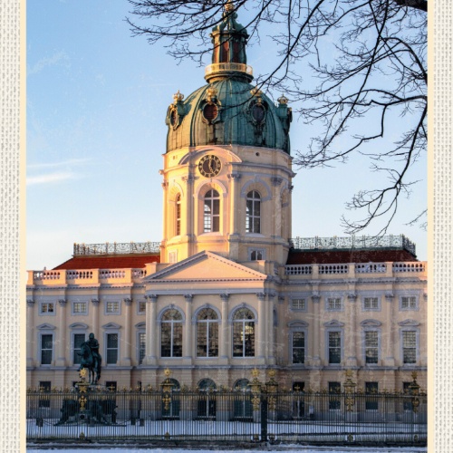 Schild Spruch Berlin Deutschland Schloss Charlottenburg Winter JW