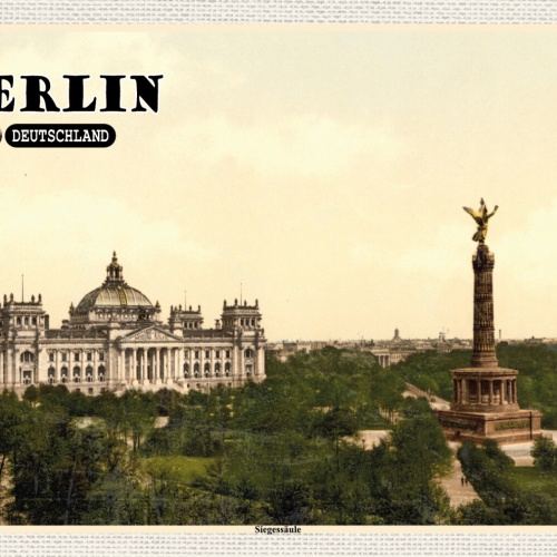 Schild Spruch Berlin Deutschland Siegessäule Historisch JW