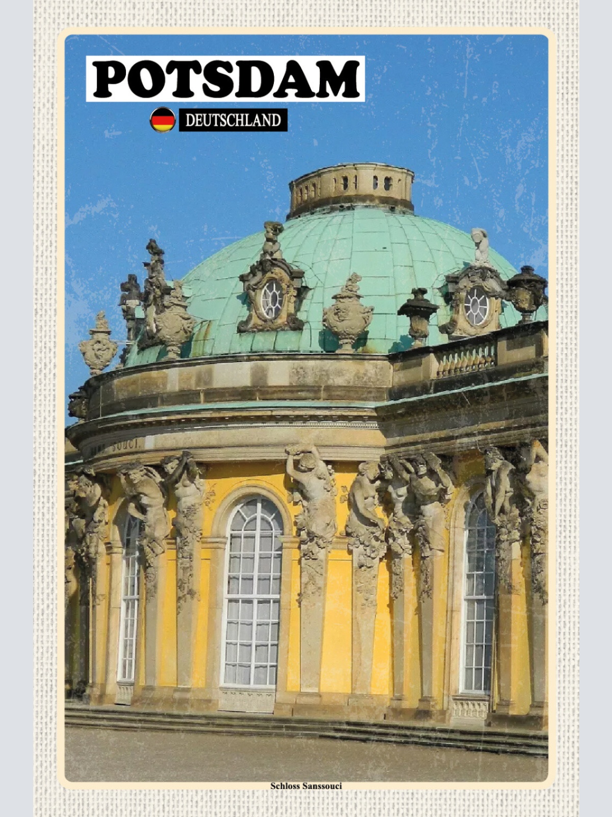 Schild Spruch Potsdam Deutschland Schloss Sanssouci JW