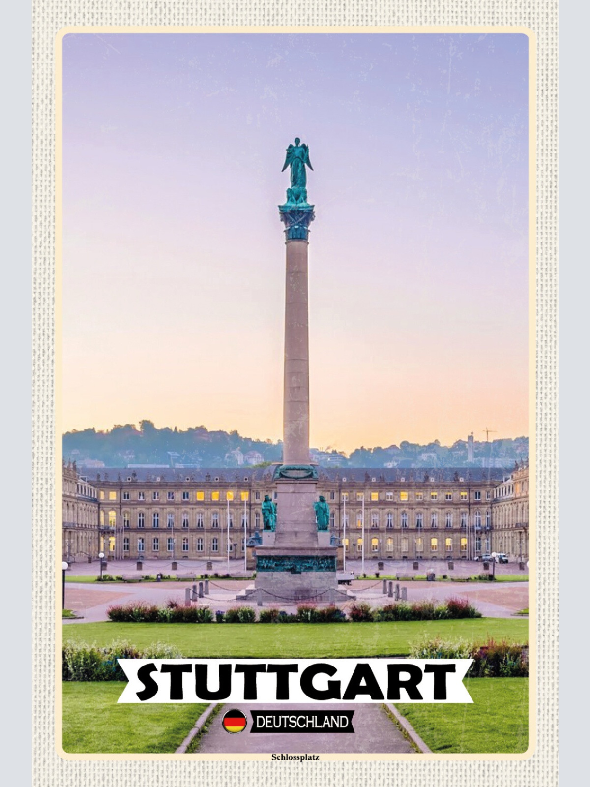 Schild Spruch Stuttgart Deutschland Schlossplatz JW