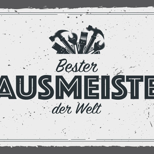 Schild Spruch Bester Hausmeister der Welt JW