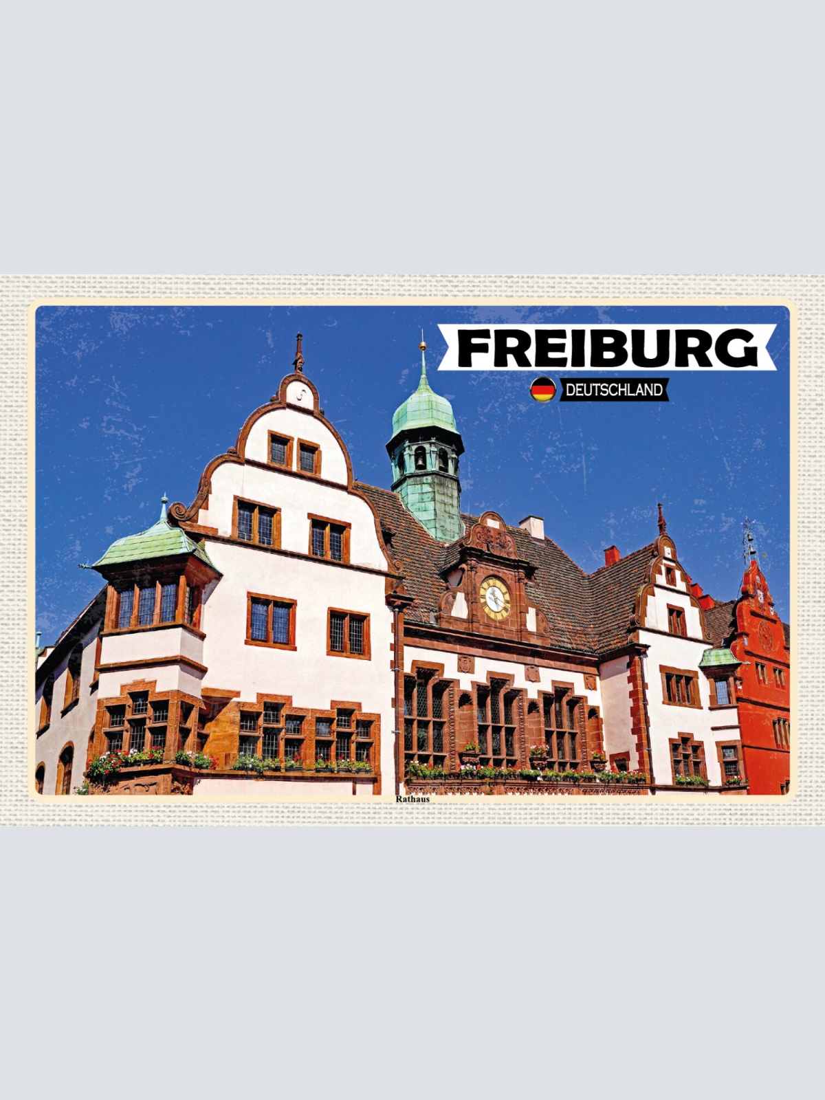 Schild Spruch Freiburg Deutschland Rathaus JW