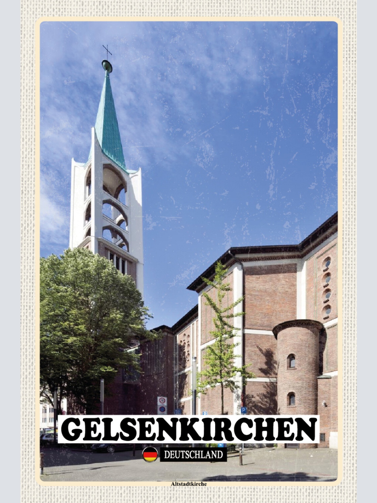 Schild Spruch Gelsenkirchen Deutschland Altstadtkirche JW