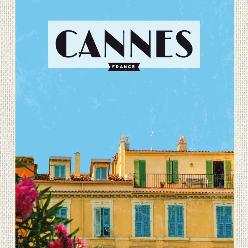 Schild Spruch Cannes France Frankreich Häuserfront JW