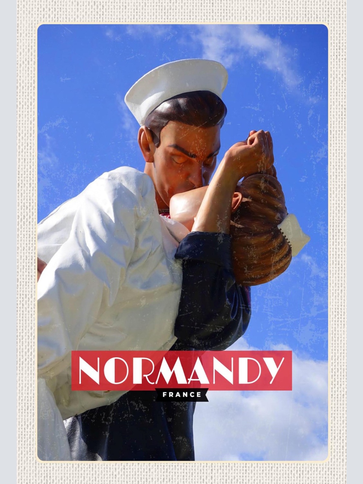 Schild Spruch Normandy Normandie France Frankreich Kuss JW