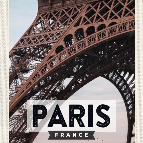 Schild Spruch Paris France Frankreich Eiffelturm JW