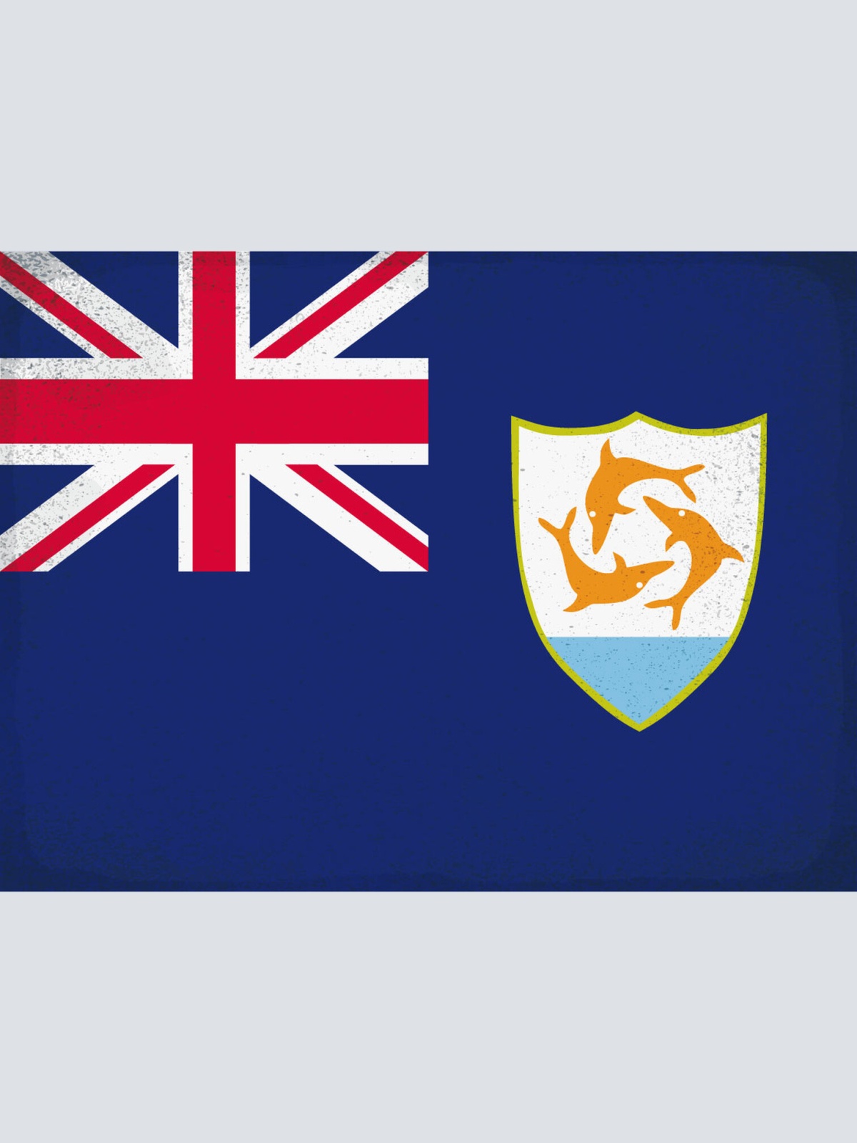 Schild Spruch Flagge Anguilla JW