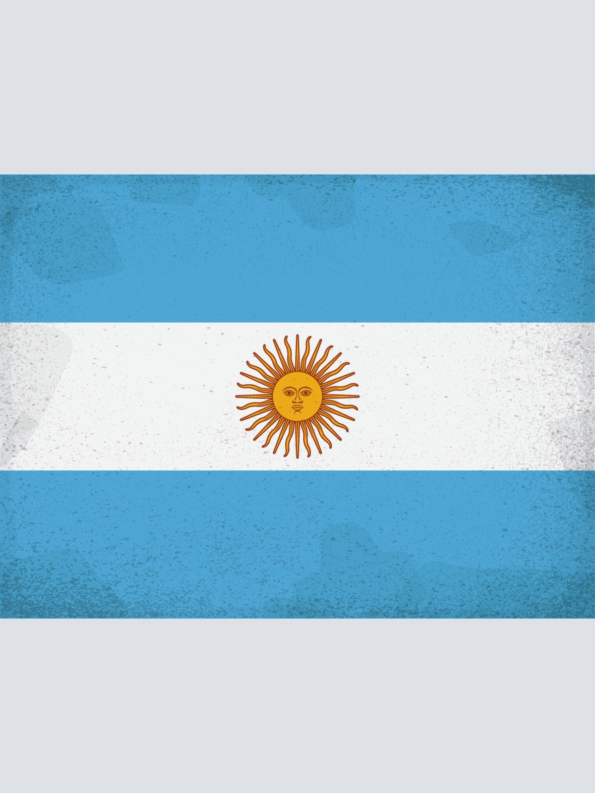 Schild Spruch Nationalflagge Argentinien JW