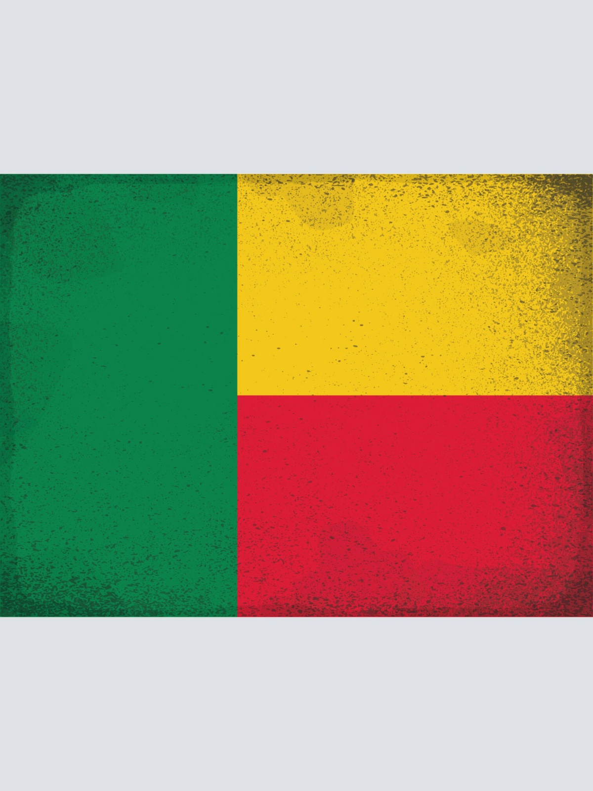 Schild Spruch Nationalflagge Benin JW