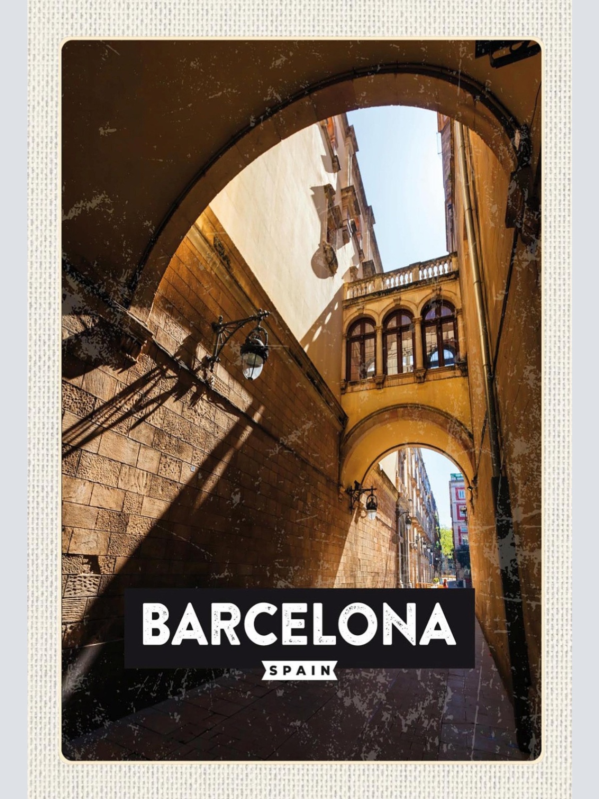 Schild Spruch Barcelona Spain Spanien Gasse JW