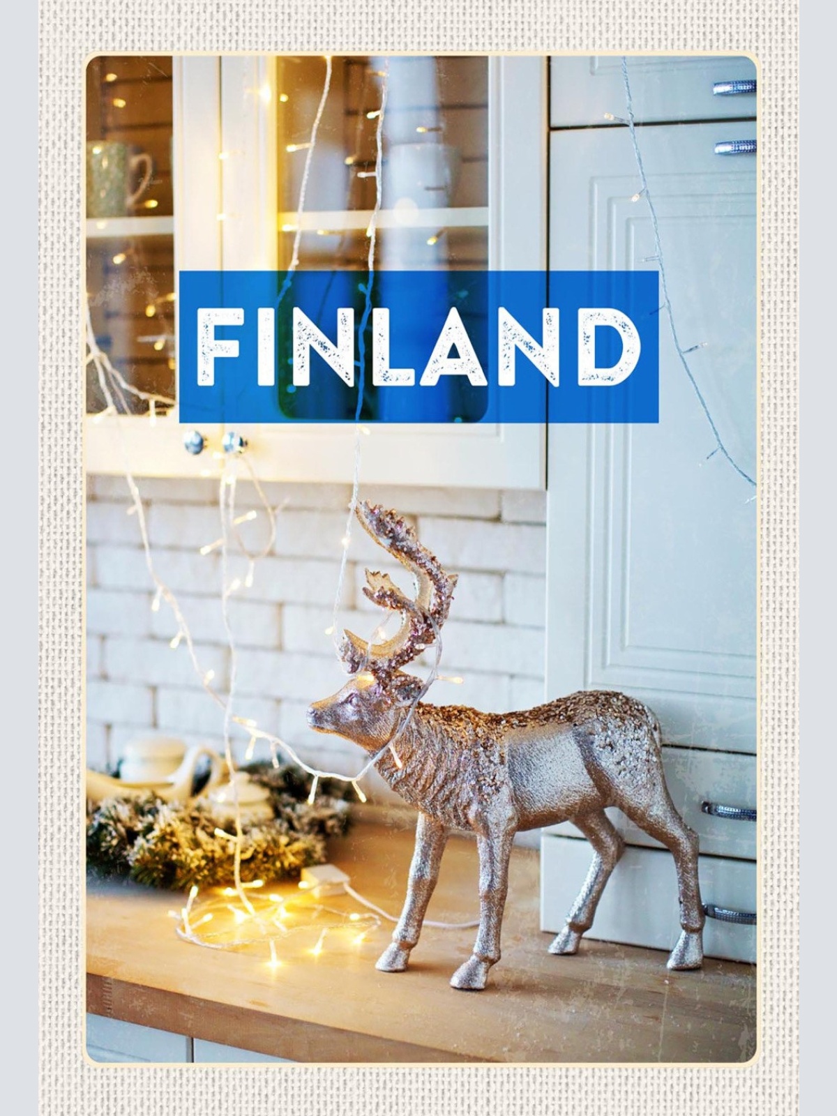 Schild Spruch Sylt Finland Finnland Rentier Küche JW