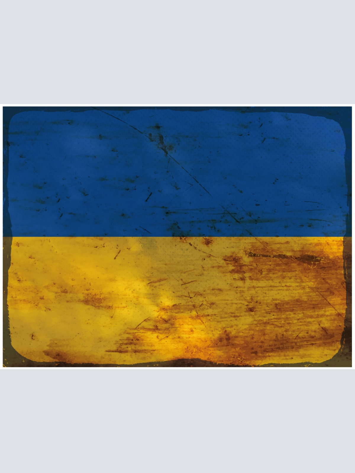 Schild Spruch Nationalflagge Ukraine JW