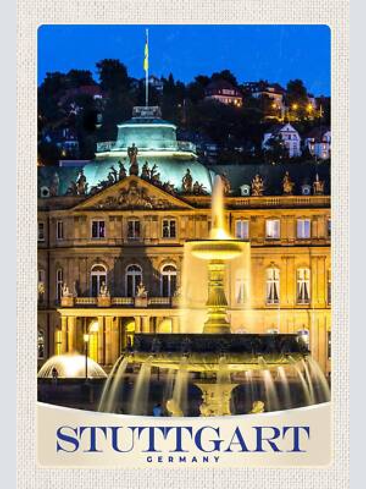 Schild spruch stuttgart germany deutschland schloss springbrunnen stadt jw