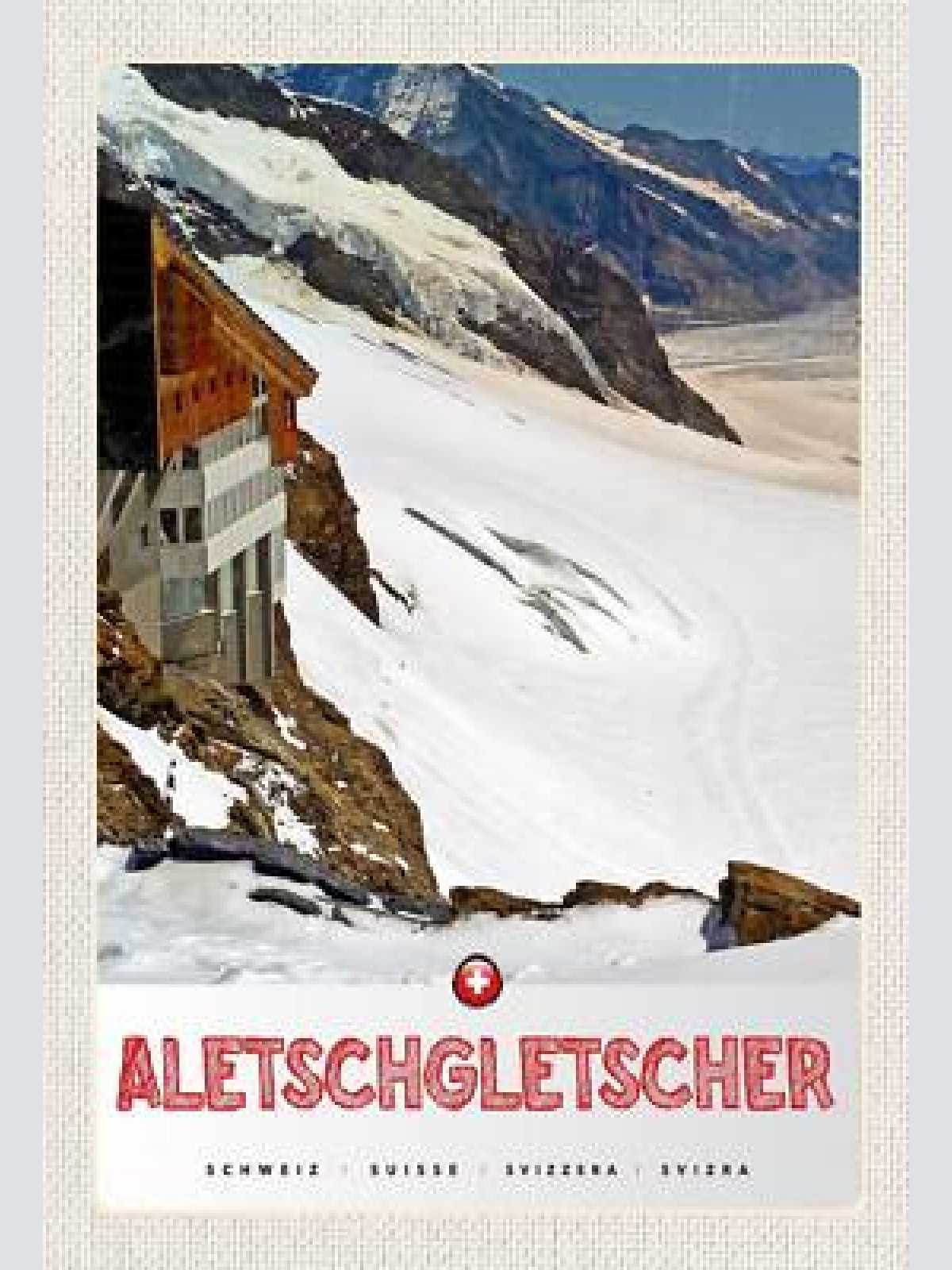 Schild spruch aletschgletscher switzerland schweiz berge berghütte jw