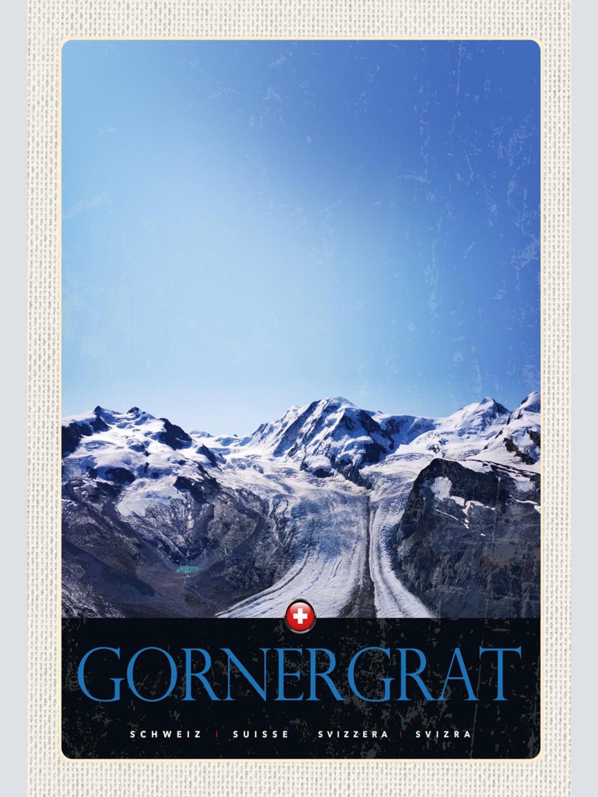 Schild Spruch Gornergrat Berge Switzerland Schweiz Gletscher JW