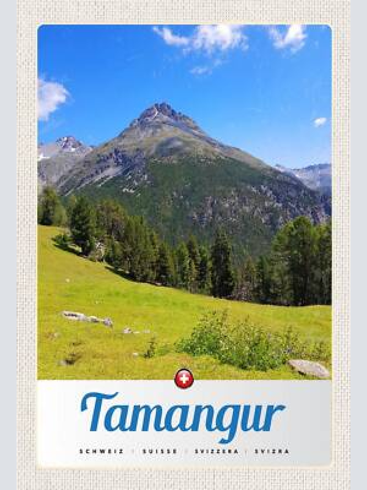 Schild spruch tamangur switzerland schweiz berge jw