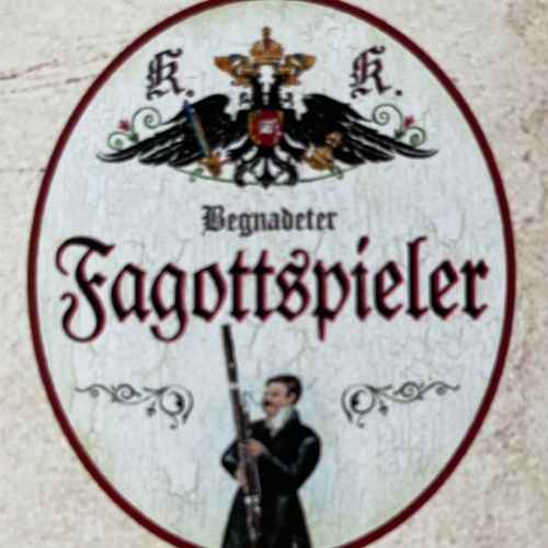 KuK Nostalgie Holzschild Begnadeter Flötist Flöte Flötenspieler Musiker Schild