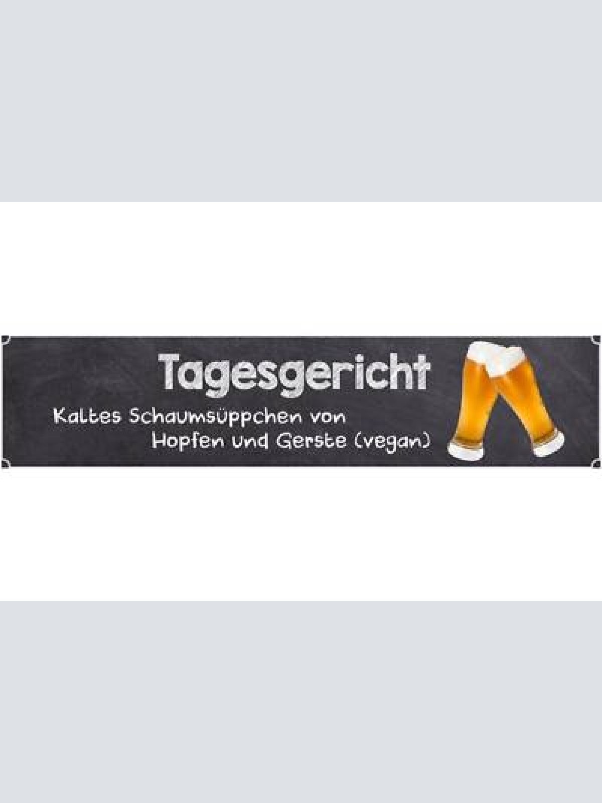 Schild tagesgericht bier alkohol menü suppe hopfen gerste 46 x 10 blech od. holz