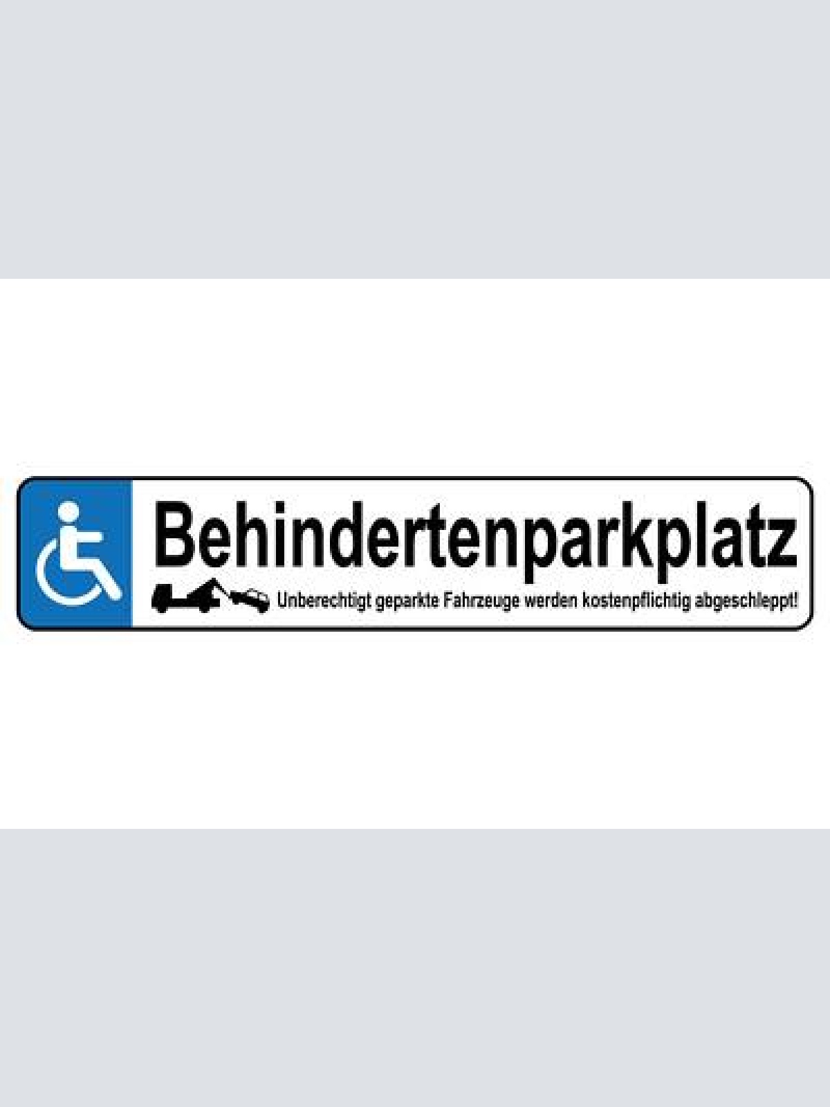 Schild behinderten parkplatz parken behinderung auto 46 x 10 blech od. holz