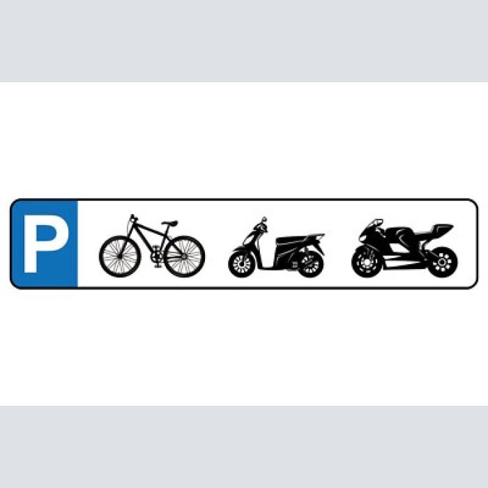 Schild fahrrad moped motorrad parkplatz parken biker 46 x 10 blech od. holz