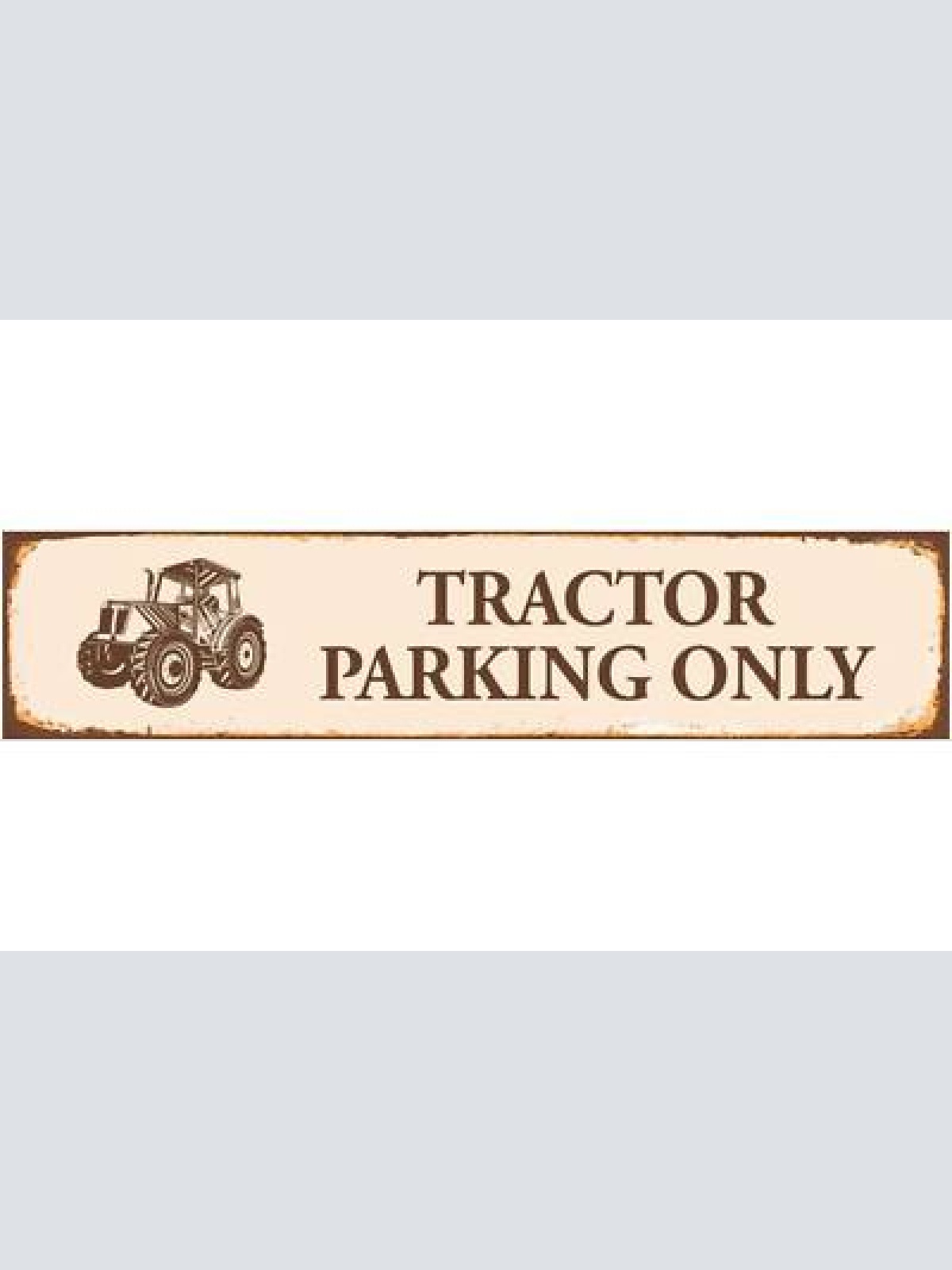 Schild tractor parking traktor parkplatz parken bauer 46 x 10 blech od. holz