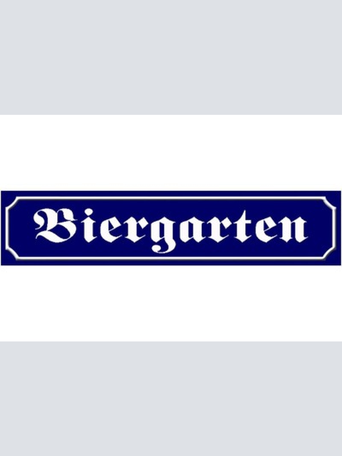 Schild bier garten alkohol wirt lokal ort straße platz 46 x 10 blech od. holz