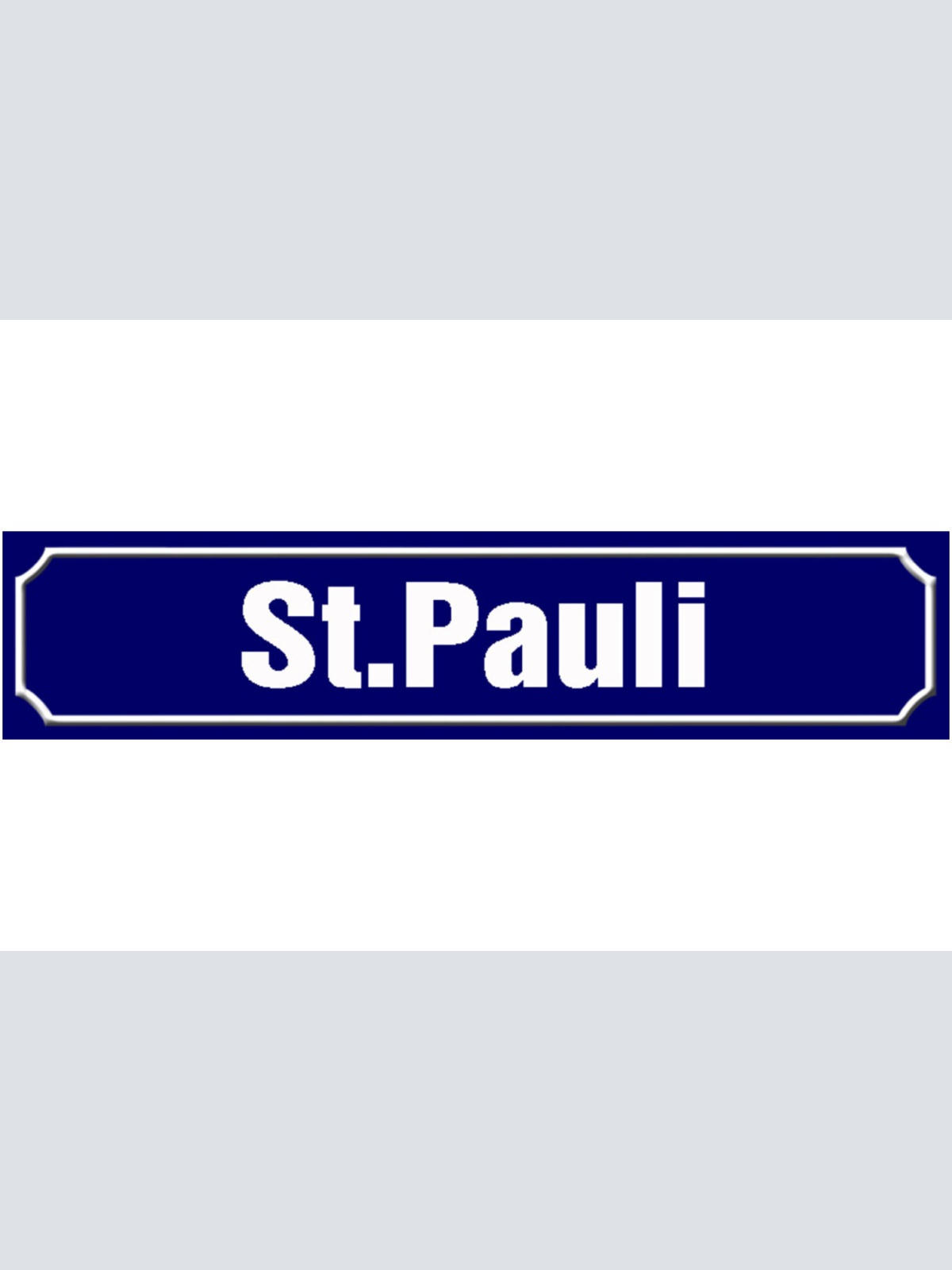 Schild St.Pauli Hamburg Stadt Deutschland Ort Platz Straße 46 x 10 Blech od.Holz